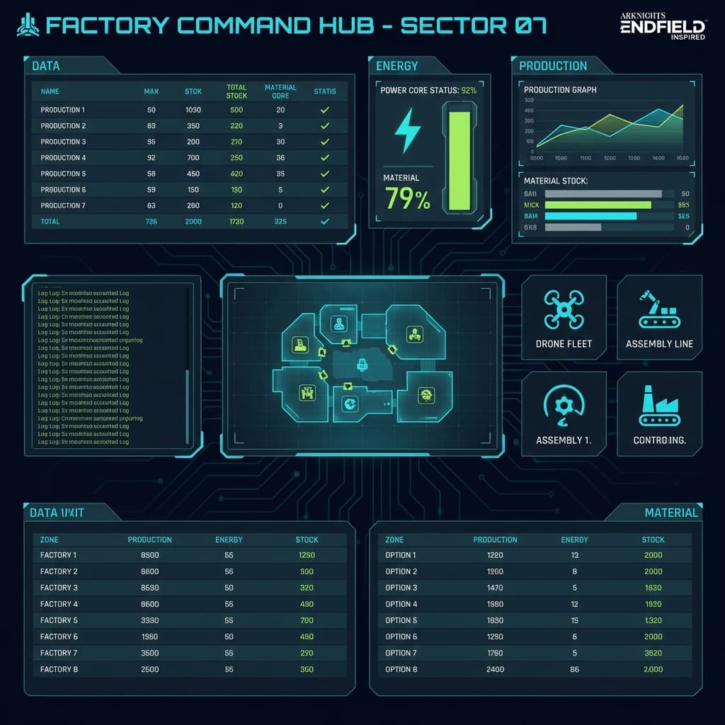 Arknights Endfield Calculator Interface Priority Resource Dashboard Arknights Endfield Calculator Dashboard showing real-time factory resource tracking interface